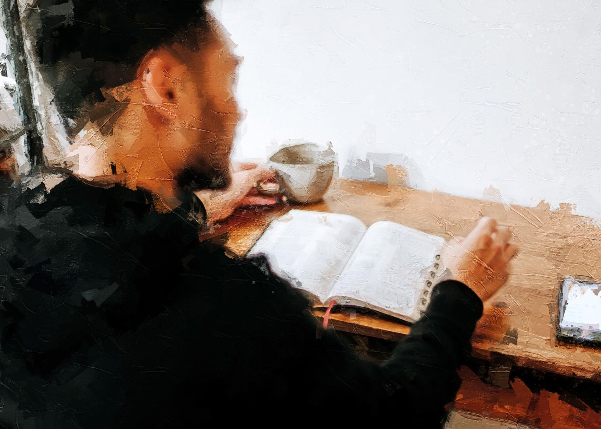 Young Man Reading
